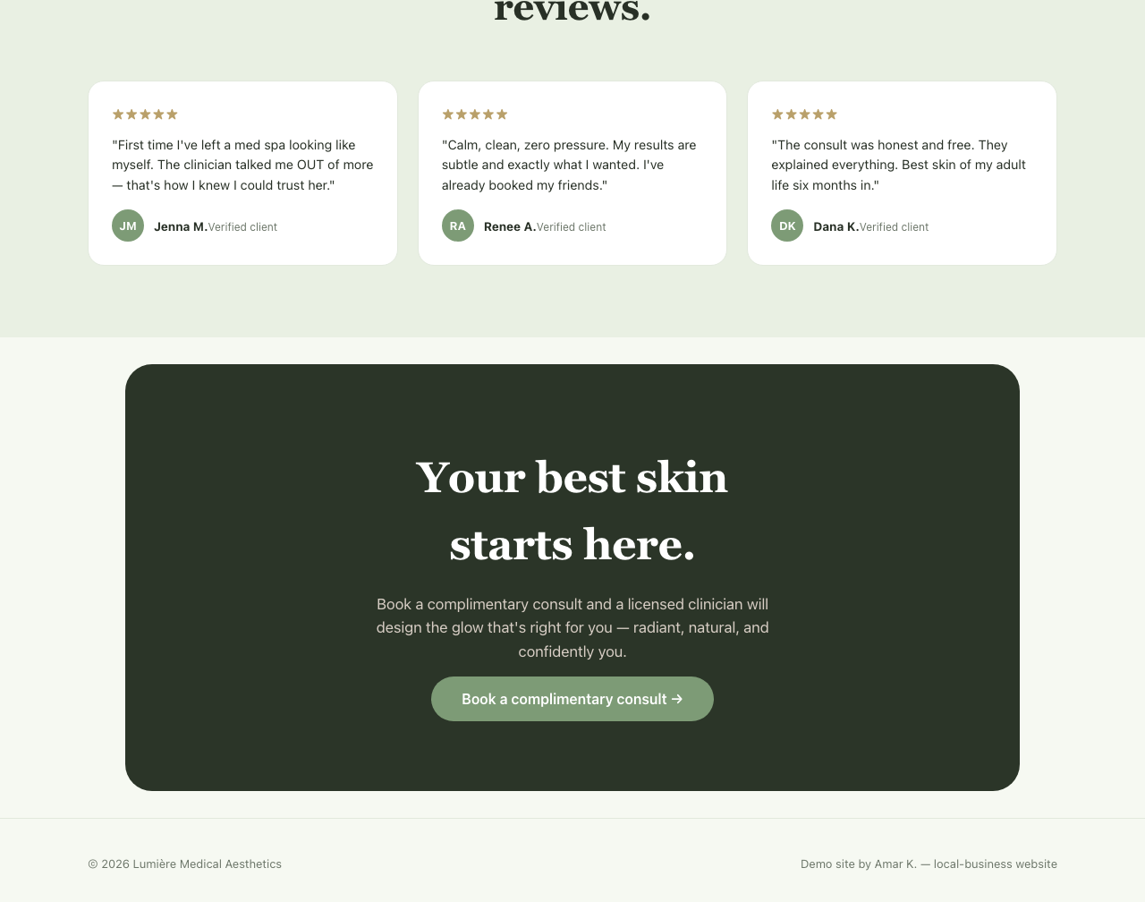 Lumière booking and reviews